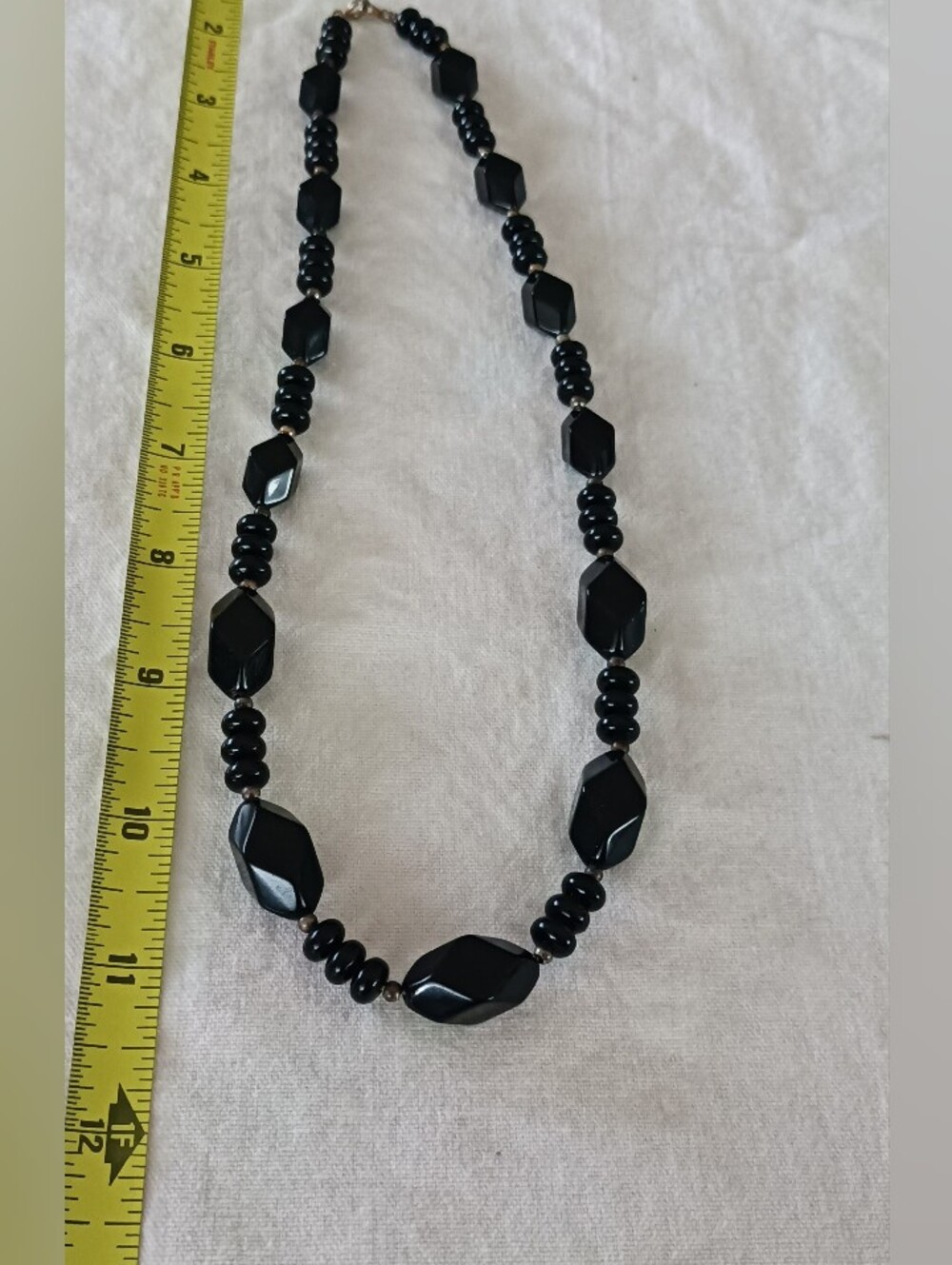 Black Faceted Beaded Necklace - Women Jewelry
